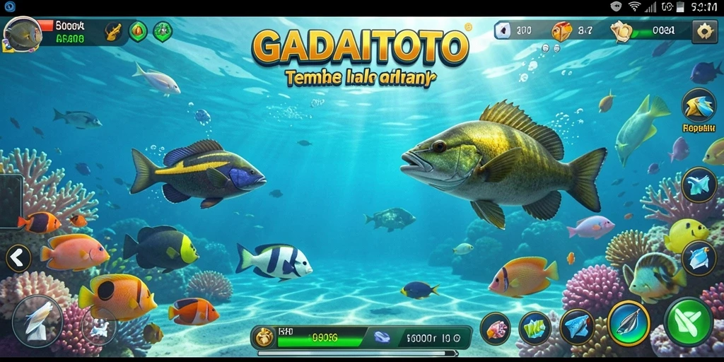 Gameplay seru GADAITOTO Tembak Ikan yang penuh warna.