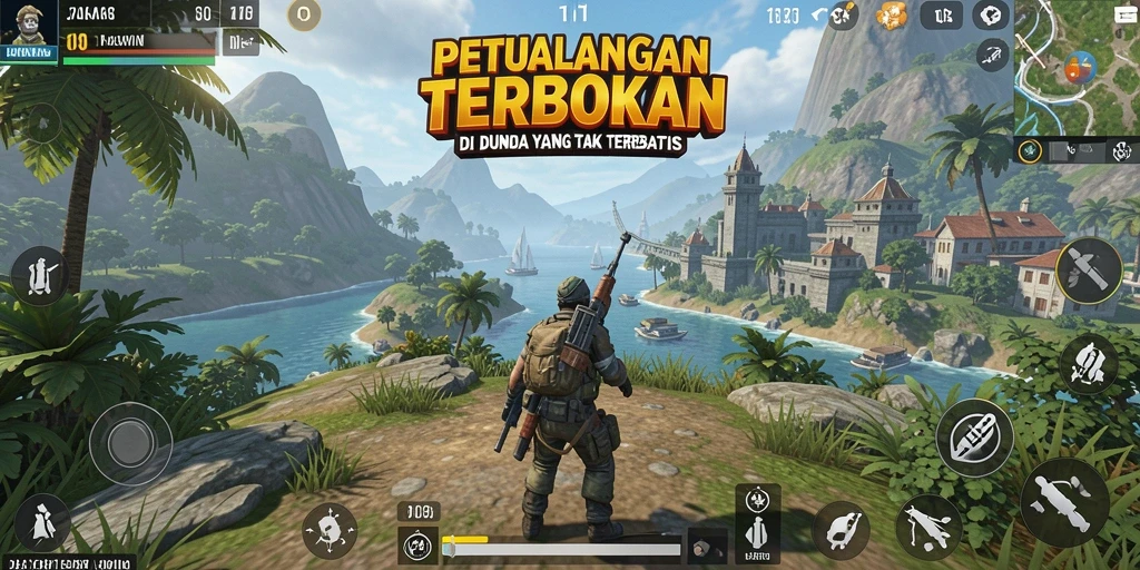 Tampilan gameplay JAKARTAWIN yang menonjolkan kebebasan eksplorasi.