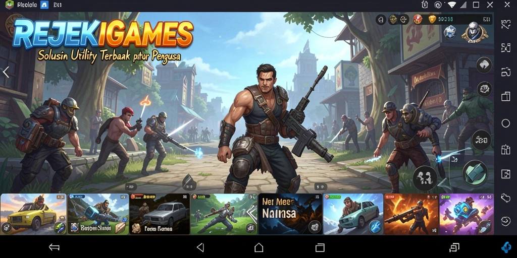 Tampilan antarmuka aplikasi REJEKIGAMES yang sederhana dan fungsional.